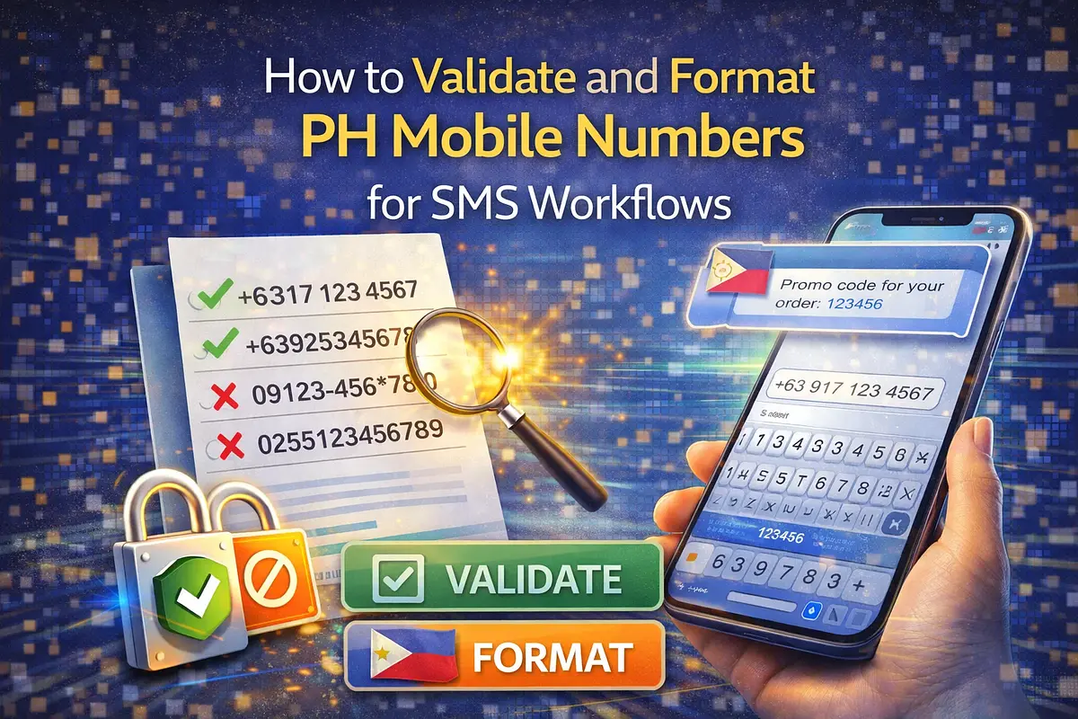 How to Validate and Format PH Mobile Numbers for SMS Workflows